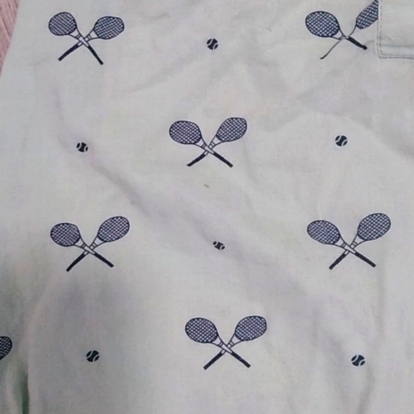 Nice Things Mini mint green tennis print romper 18 summer beach strappy bows - Picture 7 of 12